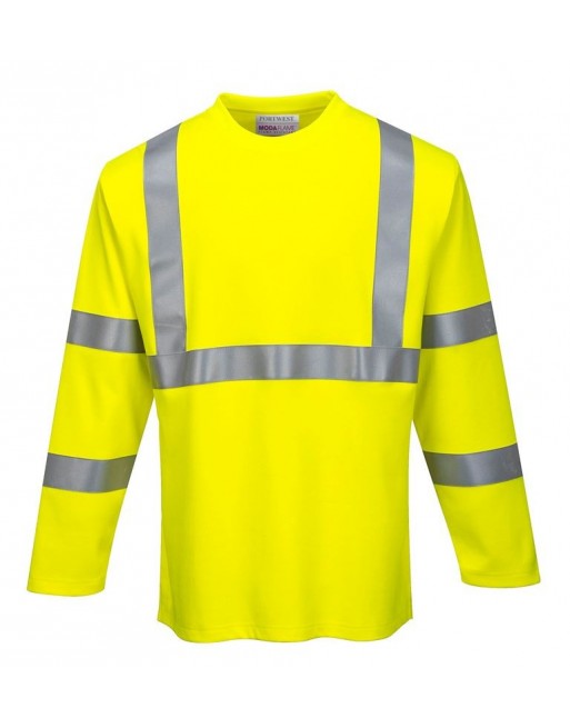 Koszulka T-shirt, trudnopalna, antyelektrostatyczna FR96 Portwest , ostrzegawcza z długimi rękawami, ochrona na łuk elektryczny