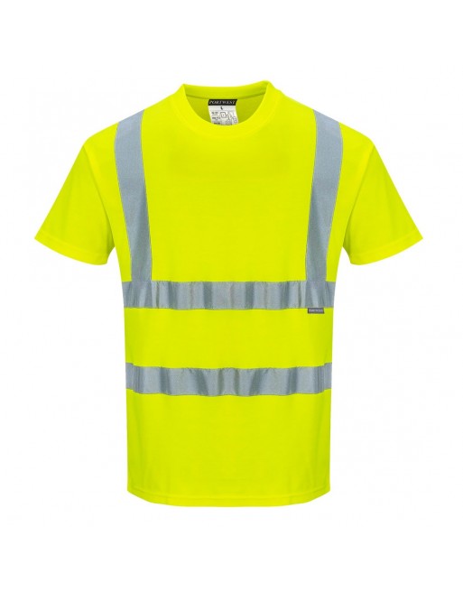 Koszulka ostrzegawcza t-shirt Portwest Cotton Comfort S170  oddychająca z ochroną UV
