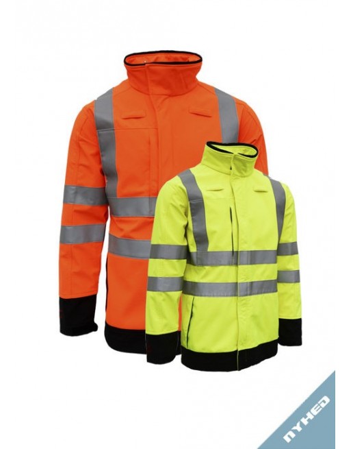 Flame retardant, warning, anti-electrostatic, chemical-resistant, arch-proof softshell jacket Lyngsoe ARC-LR20471